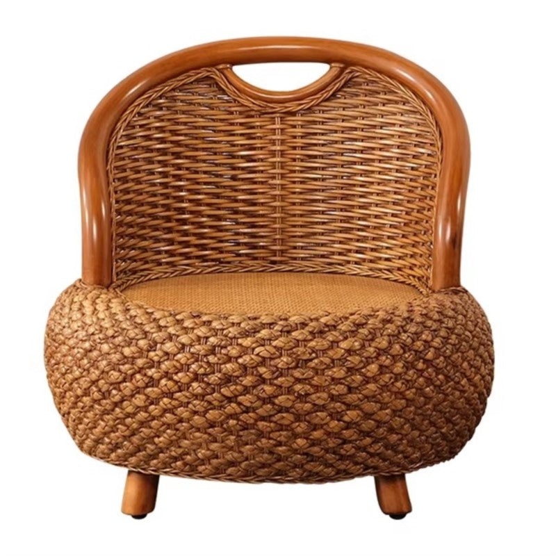 MOMO Rattan Round Stool | Japanese Woven Rattan Floor Seat | With or Without Legs - alternate view 12