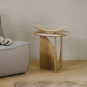 MOMO Solid Wood Half-Round Side Table | Nordic Geometric Coffee Table - alternate view 6