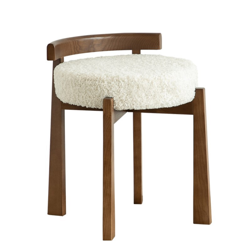 MOMO Solid Wood Vanity Stool
