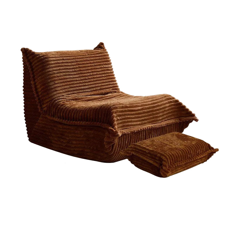 MOMO Caterpillar Sofa | Corduroy Floor Lounge Chair with Ottoman | Lazy Sofa Bed - alternate view 13