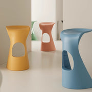 MOMO Plastic Bar Stool | 75cm Hourglass Sculptural Counter Stool | Indoor & Outdoor
