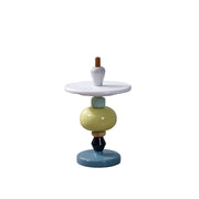 MOMO Danish Tea Table | Turned Column Sculptural Side Table | Round Top Accent Table - alternate view 7