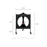MOMO Scandinavian Iron Side Table | Rolling Circle-Cutout Accent Table | Sculptural Mobile Stand - alternate view 7