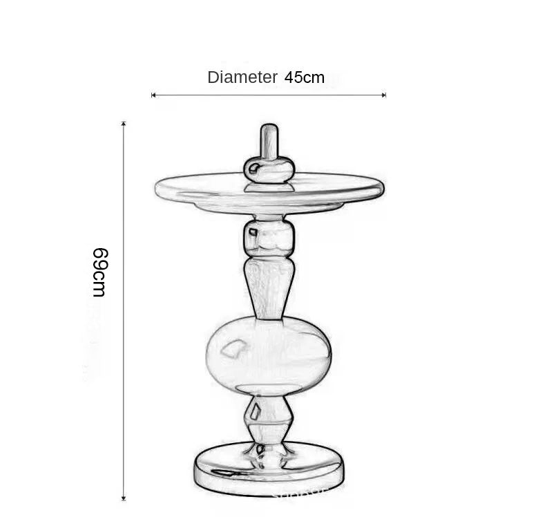 MOMO Danish Tea Table | Turned Column Sculptural Side Table | Round Top Accent Table - alternate view 11