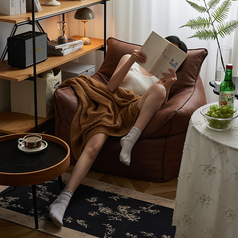 MOMO Bean Bag Single Sofa | Tatami Floor Sofa with Optional Ottoman