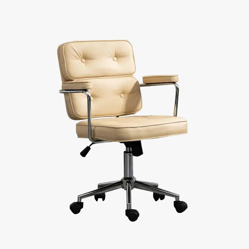 MOMO Tufted PU Leather Office Chair | Height Adjustable | 7 Colors - alternate view 2
