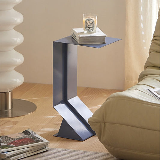 MOMO Z-Form Iron Side Table | Sculptural Accent Table for Living Room & Bedroom - alternate view 6