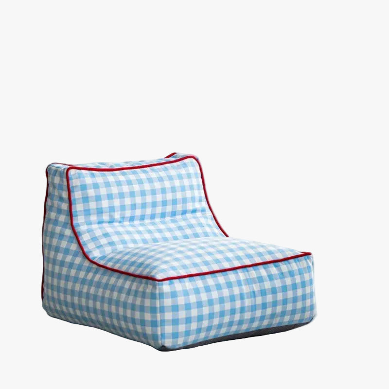 MOMO Bean Bag Lounge Chair | Gingham Floor Sofa Chair for Bedroom & Living Room - alternate view 2