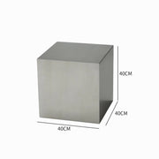 MOMO Stainless Steel Side Table | Cube Form | Italian Minimalist Accent Table - alternate view 7