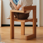 MOMO Solid Wood Chair | Bauhaus Block Armchair | Solid Oak Dining & Accent Chair