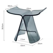 MOMO Butterfly Stool | Transparent Acrylic Sculptural Low Stool | Danish Design-Inspired Accent Seat - alternate view 5