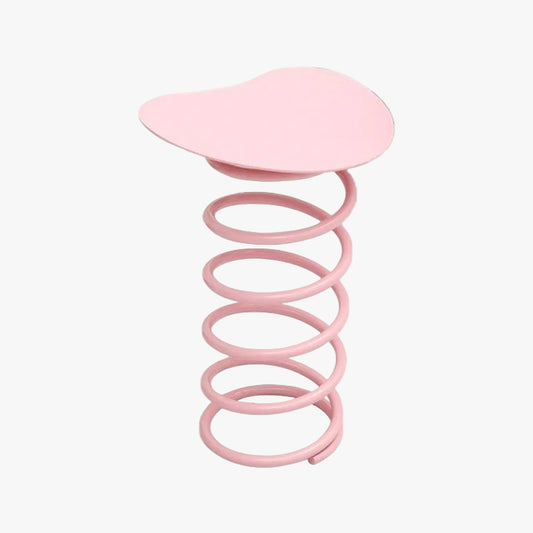 MOMO Spring Side Table | Sculptural Coil Steel Base with Organic Tabletop - alternate view 2