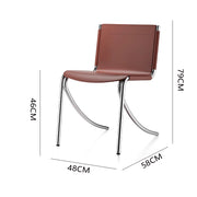 MOMO Bauhaus Dining Chair | Leather Saddle Seat with Chrome Steel Frame - alternate view 8