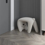 MOMO Cat Stool | Sculptural Boucle Shoe-Changing Bench for Entryway - alternate view 4