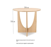 MOMO Solid Wood Half-Round Side Table | Nordic Geometric Coffee Table - alternate view 7