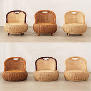 MOMO Rattan Round Stool | Japanese Woven Rattan Floor Seat | With or Without Legs - alternate view 4