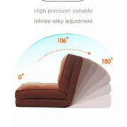 MOMO Folding Dual-Use Lazy Sofa | Floor Sofa Bed | Foldable Corduroy Lounge Chair - alternate view 7