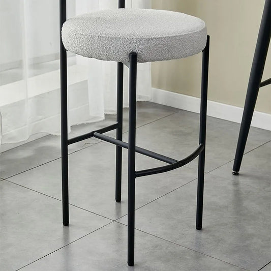 MOMO Boucle Arc-Back Bar Stool | Metal Frame | 2 Heights | 5 Colors - alternate view 3