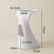 MOMO Plastic Bar Stool | 75cm Hourglass Sculptural Counter Stool | Indoor & Outdoor - alternate view 7