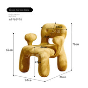 MOMO Cookie Shaped Chair | Sculptural Lounge Chair | 4 Colors - alternate view 7