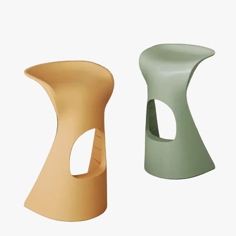 MOMO Plastic Bar Stool | 75cm Hourglass Sculptural Counter Stool | Indoor & Outdoor - alternate view 2