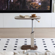 MOMO Lift Side Table | Height-Adjustable Solid Wood & Steel Side Table - alternate view 6