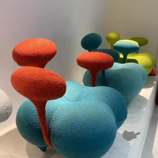 MOMO Balloon Sofa Chair | Dopamine Art Chair | T3D Knit Sculptural Lounge Seat - alternate view 12
