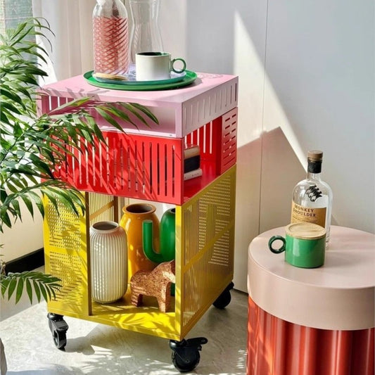 MOMO Dopamine Side Cabinet | Carbon Steel | Drawer & Roller Base - alternate view 5