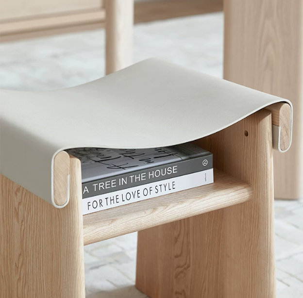 Solid Wood Dressing Saddle Stool