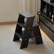 Wooden Two-Tier Step Stool and Side Table