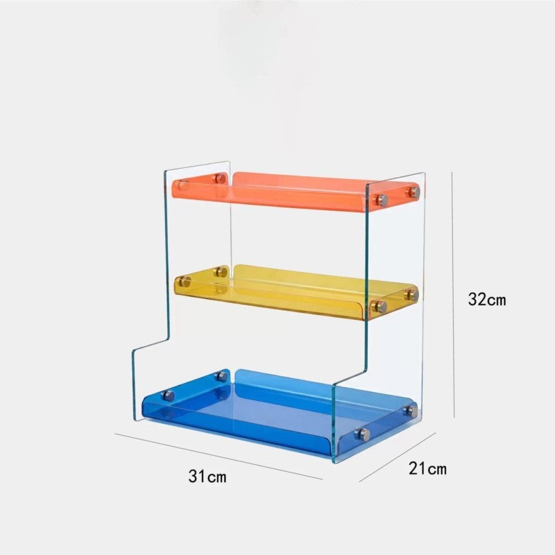 Acrylic Tiered Cup & Vanity Storage Rack