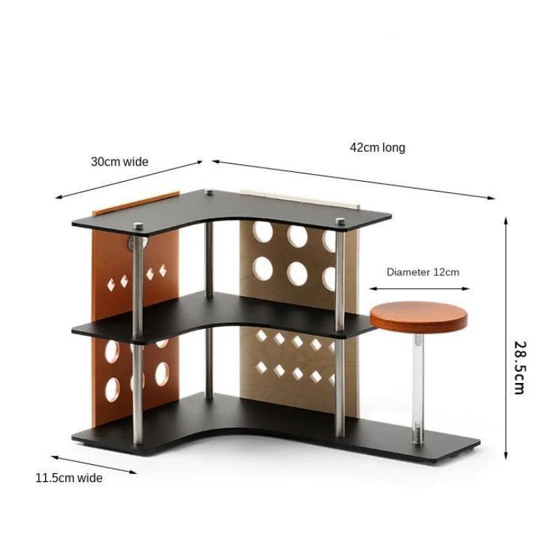Wooden Corner Cup & Coffee Rack
