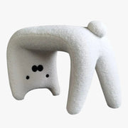 MOMO Cat Stool | Sculptural Boucle Shoe-Changing Bench for Entryway - alternate view 2