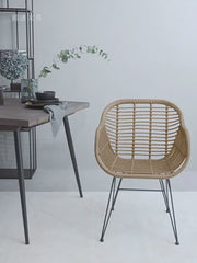 Rattan Outdoor Chair | PE Rattan & Iron Frame