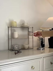 Stainless steel coffee cup storage rack
