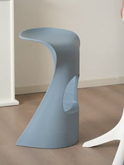 75cm Hourglass Sculptural Plastic Bar Stool