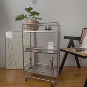 MOMO Metallregal | Mehrstöckiges Rollregal | Mobiles Standregal