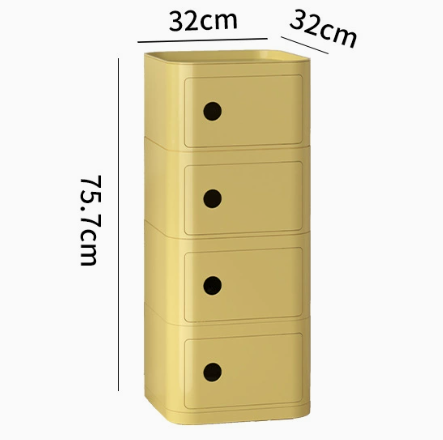 MOMO Storage Bedside Table | Modular Cube Nightstand | 2, 3 or 4 Tier Storage Cabinet - alternate view 25