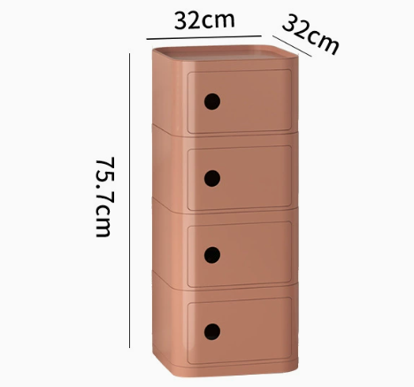 MOMO Storage Bedside Table | Modular Cube Nightstand | 2, 3 or 4 Tier Storage Cabinet - alternate view 26