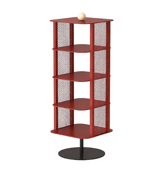 MOMO Italian Rotating Shoe Rack | 4-Tier Iron Mesh Tower with Round Base & Ball Finial - alternate view 6