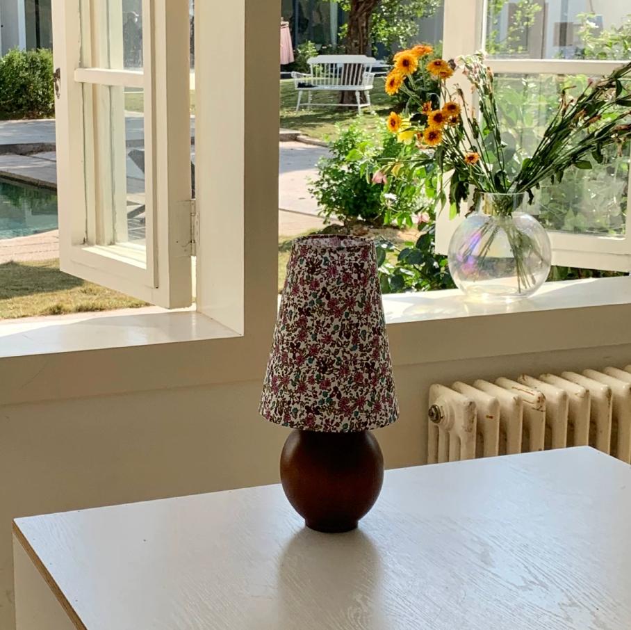 Floral Vintage Solid Wood Table Lamp-GQ05