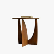 MOMO Solid Wood Half-Round Side Table | Nordic Geometric Coffee Table